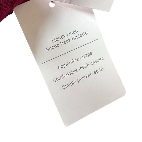 NEW Auden Cherry Pink Women's Lace Bralette Small - Picture 4 of 8